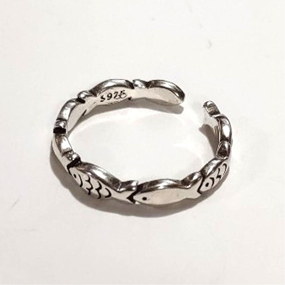 S925 Sterling Silver Ring Marine Water Ocean Christian Valentines Birthday - NEW